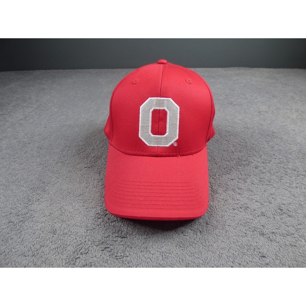 Ohio State Buckeyes Hat Kids Red Block O Logo Adjustable Baseball Cap Signatures